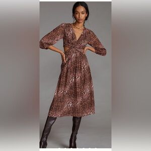 NWT Anthropologie cut out midi dress size XS